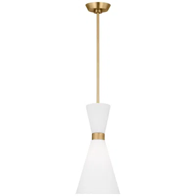 Visual Comfort & Co. Belcarra 8" Wide Satin Brass Mini Pendant