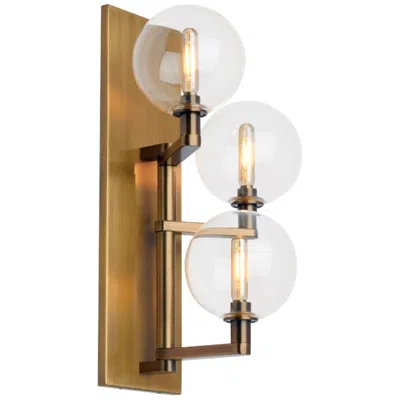 Visual Comfort & Co. Gambit 17 1/2" High Aged Brass 3-light Wall Sconce