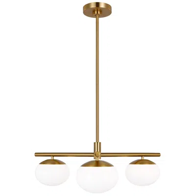 Visual Comfort & Co. Lune 27 1/2" Wide Burnished Brass 3-light Chandelier