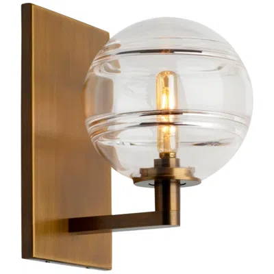 Visual Comfort & Co. Sedona 9" High Aged Brass With Clear Glass Wall Sconce