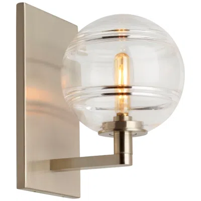 Visual Comfort & Co. Sedona 9" High Satin Nickel With Clear Glass Wall Sconce