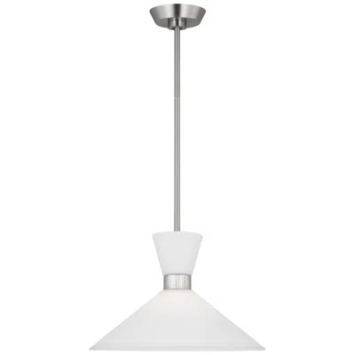 Visual Comfort & Co. Visual Comfort Belcarra 15" Wide Brushed Steel Pendant Light