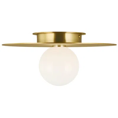 Visual Comfort & Co. Visual Comfort Nodes 14" Wide Burnished Brass Ceiling Light