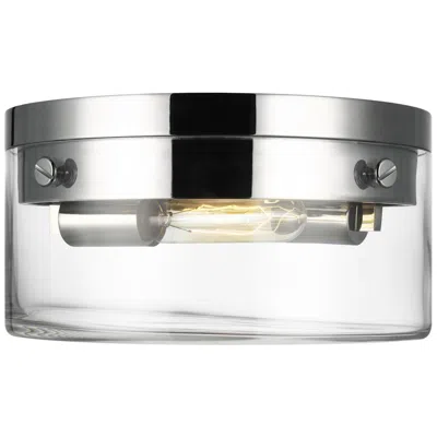 Visual Comfort & Co. Visual Comfort Studio Garrett 11 1/2" Polished Nickel Ceiling Light