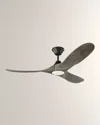 Visual Comfort Fans 52" Maverick Ii Led Ceiling Fan In Aged Pewter