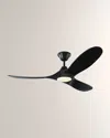 Visual Comfort Fans 52" Maverick Ii Led Ceiling Fan In Black On Black