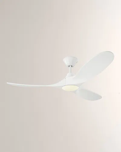 Visual Comfort Fans 52" Maverick Ii Led Ceiling Fan In Matte White