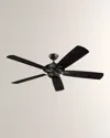 Visual Comfort Fans 60" Cyclone Outdoor Ceiling Fan In Matte Black