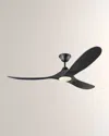 Visual Comfort Fans 60" Maverick Led Ceiling Fan In Black On Black