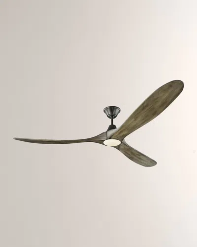 Visual Comfort Fans 70" Maverick Max Led Ceiling Fan In Aged Pewter