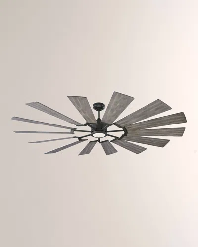 Visual Comfort Fans 72" Prairie Grand Ceiling Fan In Aged Pewter