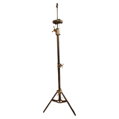 Pre-owned Visual Comfort Handsome Adjustable Thomas O'brien Large Mixed Metal Studio Floor Lamp In Black