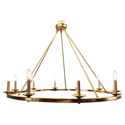 Pre-owned Visual Comfort Launceton Oversize Ring Chandelier By  In Sand