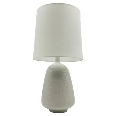 Pre-owned Visual Comfort Modern White Textured Ceramic Table Lamp By Aerin For