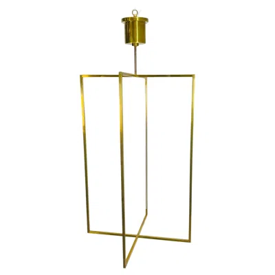 Pre-owned Visual Comfort Sean Lavin “kenway” Led Brass Pendant For , Modern Geometric Chand In Brown