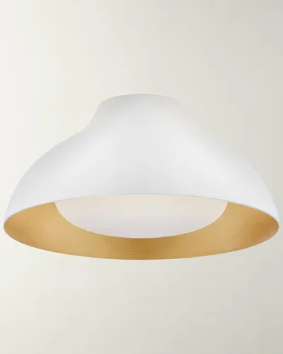 Visual Comfort Signature Agnes 15" Flush Mount By Aerin In White
