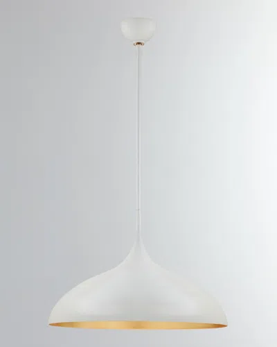 Visual Comfort Signature Agnes Large Pendant By Aerin In White
