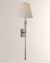 Visual Comfort Signature Aiden Large Tail Sconce By Chapman & Myers In Polished Nickel