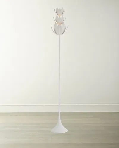 Visual Comfort Signature Alberto 70" Floor Torchiere By Julie Neill In Plaster White