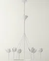 Visual Comfort Signature Alberto Large Single Tier Chandelier By Julie Neill In Plaster White