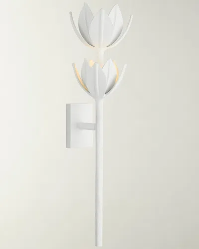 Visual Comfort Signature Alberto Two-tier Sconce By Julie Neill In Plaster White