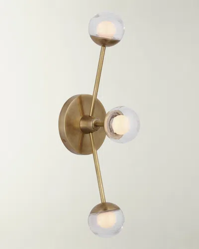 Visual Comfort Signature Alloway 19" Triple Linear Sconce By Kate Spade New York In Soft Brass