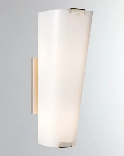 Visual Comfort Signature Alpine Single Sconce By Aerin In White And Silver