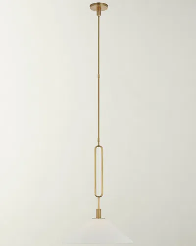 Visual Comfort Signature Argo 19" Pendant By Ray Booth In Antique Brass