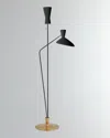 Visual Comfort Signature Austen Large Dual Function Floor Lamp By Aerin In Black