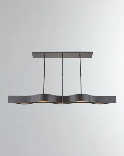 Visual Comfort Signature Avant Large Linear Pendant By Kelly Wearstler In Polished Nickel