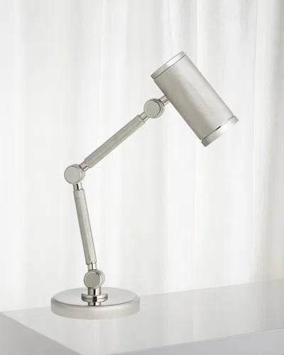 Visual Comfort Signature Barrett Mini Desk Lamp By Ralph Lauren Home In Silver
