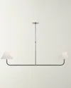 Visual Comfort Signature Basden 63" 2-light Linear Chandelier By Chapman & Myers In Polished Nickel