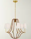 VISUAL COMFORT SIGNATURE BISCAYNE 30" 6-LIGHT LARGE WRAPPED CHANDELIER BY CHAPMAN & MYERS