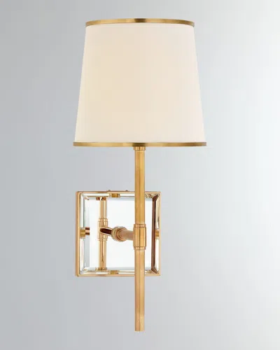 Visual Comfort Signature Bradford Medium Sconce In Sft Brass Blk