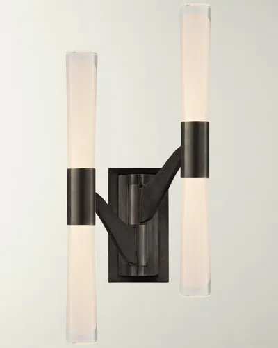 Visual Comfort Signature Brenta Large Double Articulating Sconce By Aerin In Black