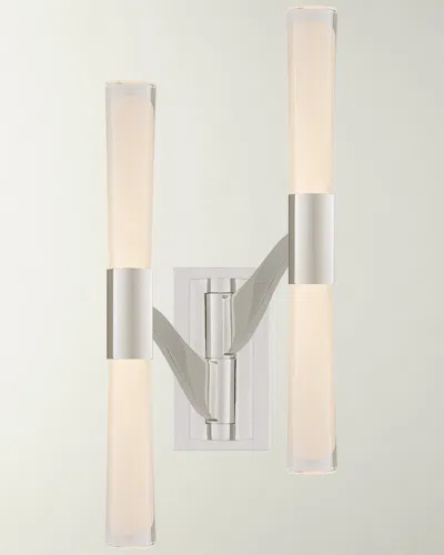 Visual Comfort Signature Brenta Large Double Articulating Sconce By Aerin In Silver
