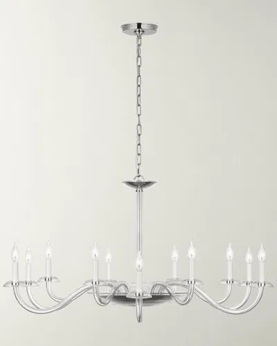 Visual Comfort Signature Brigitte 50" 12-light Grande Chandelier By Paloma Contreras In Silver
