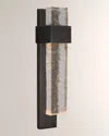 Visual Comfort Signature Brock Medium Sconce By Marie Flanigan In Bronze And Clear Wavy Glass