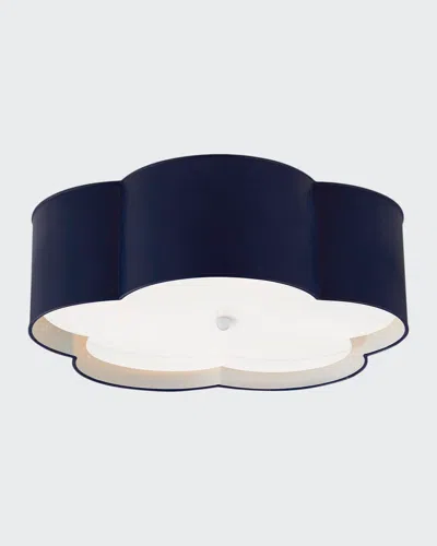 Visual Comfort Signature Bryce Large Flower Flush Mount In Blue