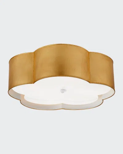 Visual Comfort Signature Bryce Large Flower Flush Mount In Gold