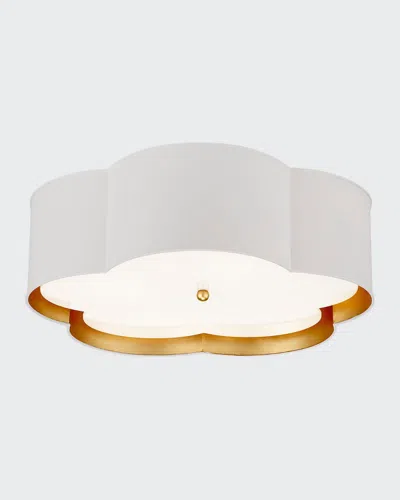 Visual Comfort Signature Bryce Large Flower Flush Mount In White