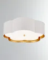 Visual Comfort Signature Bryce Large Flower Flush Mount In White