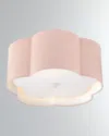 Visual Comfort Signature Bryce Medium Flush Mount In Pink