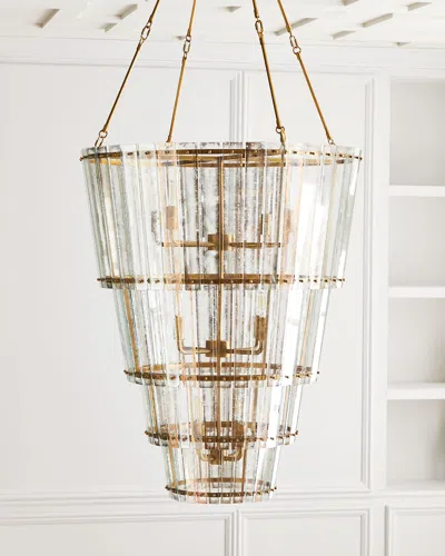 Visual Comfort Signature Cadence Large Waterfall Chandelier In Gold