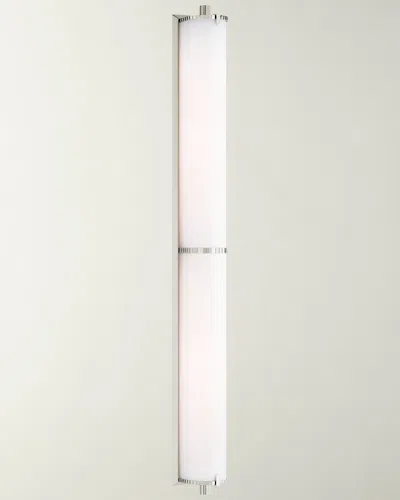 Visual Comfort Signature Calliope Over The Mirror Bath Light By Thomas O'brien In Silver