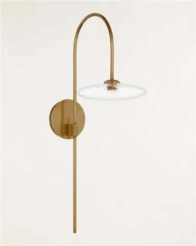 Visual Comfort Signature Calvino Arched Single Sconce By Ian K Fowler In Hand-rubbed Antique Brass