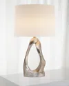 Visual Comfort Signature Cannes Table Lamp By Aerin In Silver Leaf