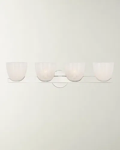 Visual Comfort Signature Carola 4-light Bath Sconce By Aerin In Polished Nickel