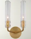 Visual Comfort Signature Casoria 14" Double Sconce By Aerin In Antique Brass