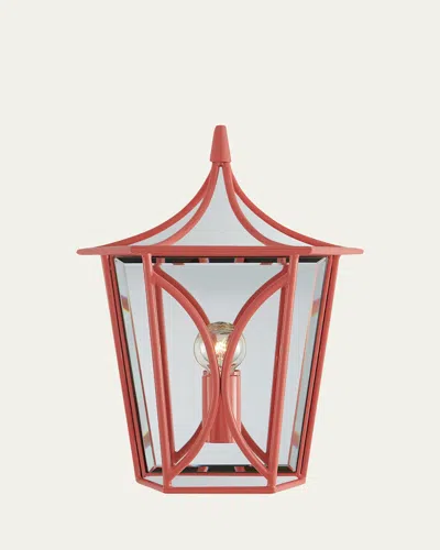 Visual Comfort Signature Cavanagh Mini Lantern Sconce In Red